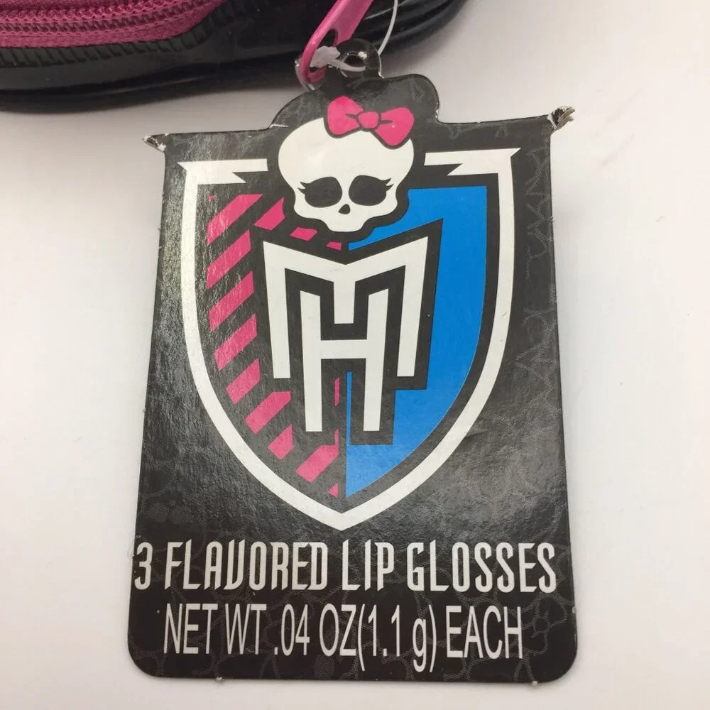 Monster High Set 3 Flavored Lip Glosses Bitten Berry Scary Cherry Silver Voltage